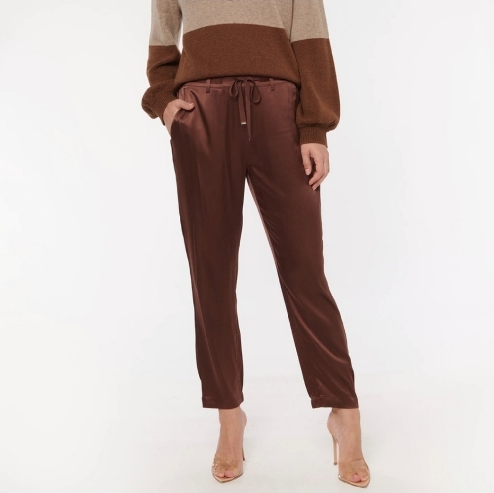 Cami NYC Alex Silk Pants in Chocolate Brown